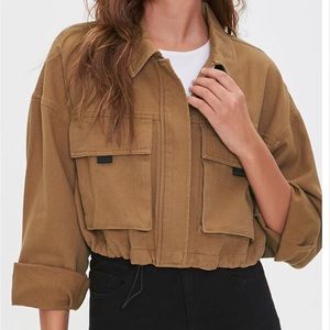 Forever21 Drawstring Zip-Up Jacket